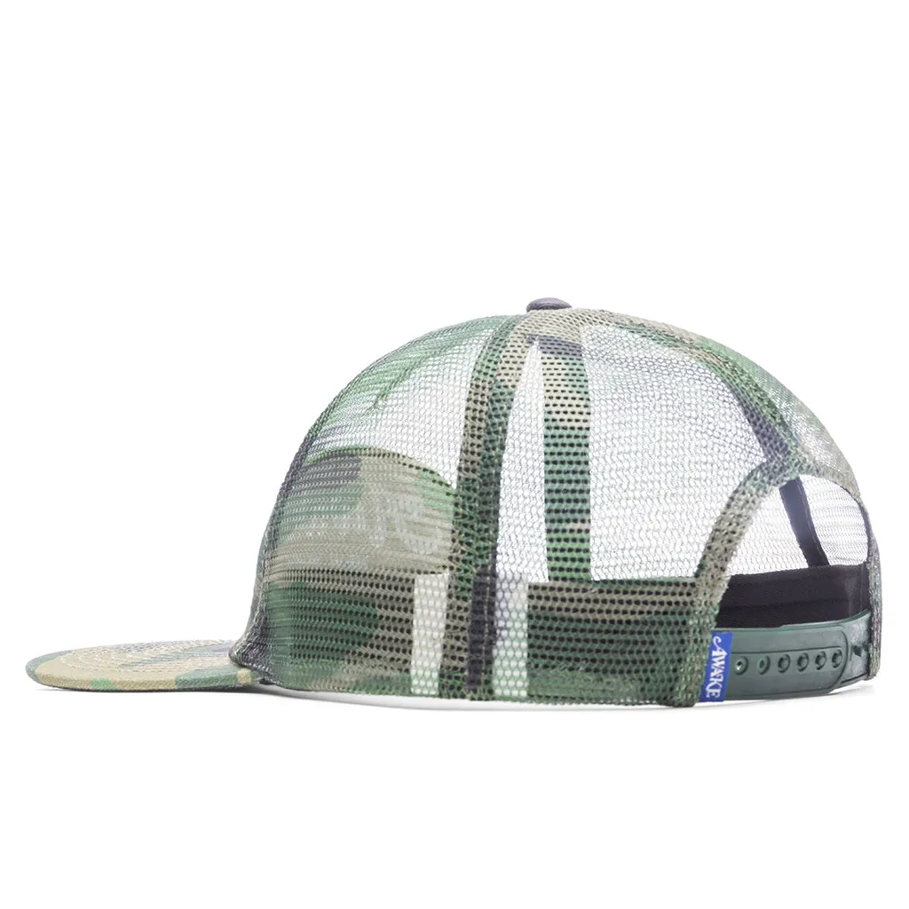 Camo Logo Patch Trucker Hat with Mesh