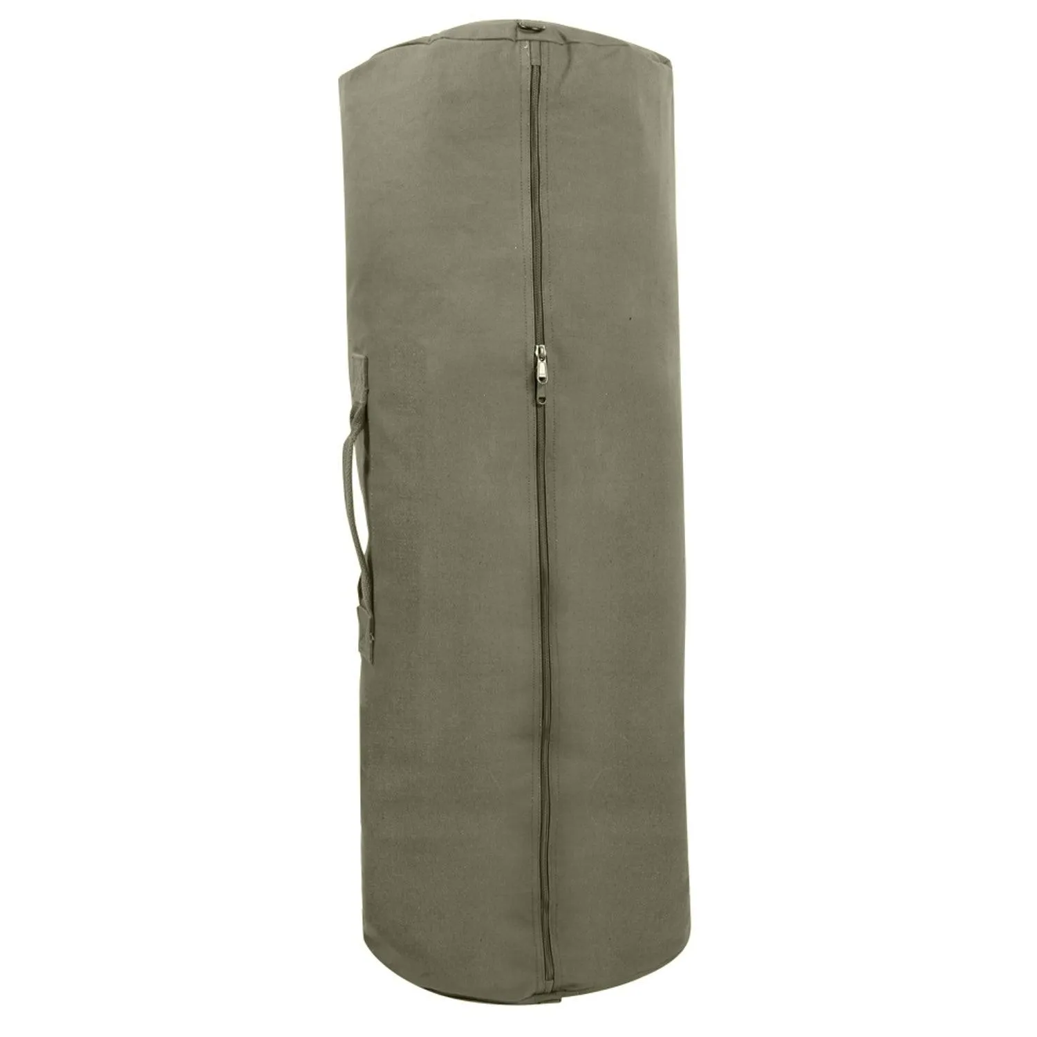 Canvas Duffle Bag with Side Zipper