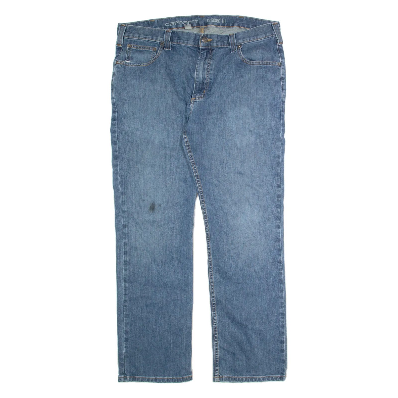 CARHARTT Mens Jeans Blue Relaxed Straight W38 L30