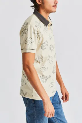 Carlos Print S/S Polo - Dove