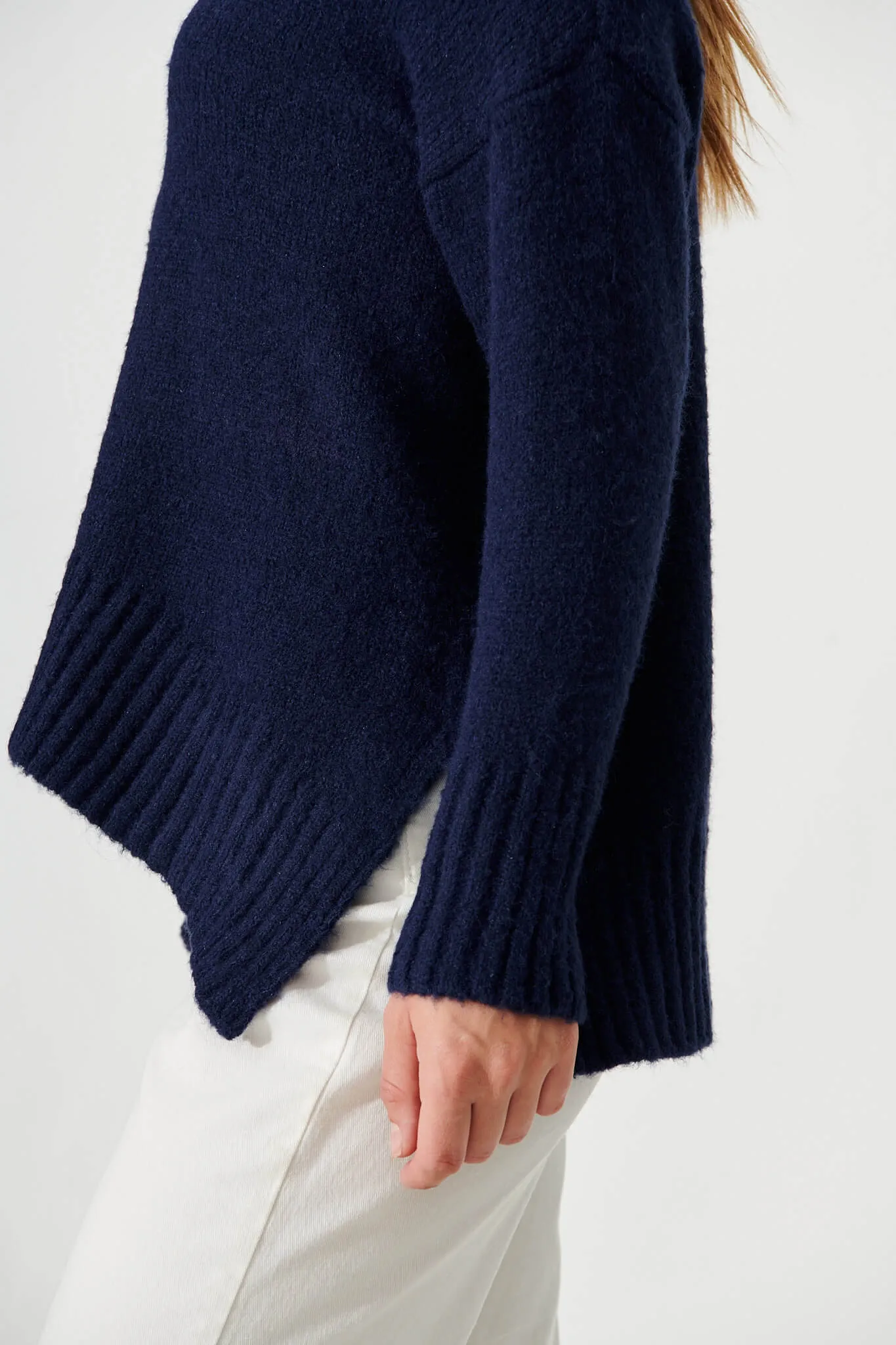 Carmella Knit In Navy Wool Blend