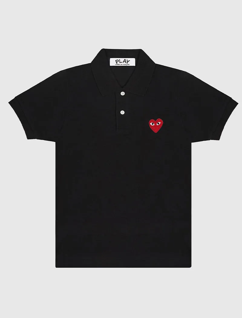 CDG PLAY POLO SHIRT   BLACK