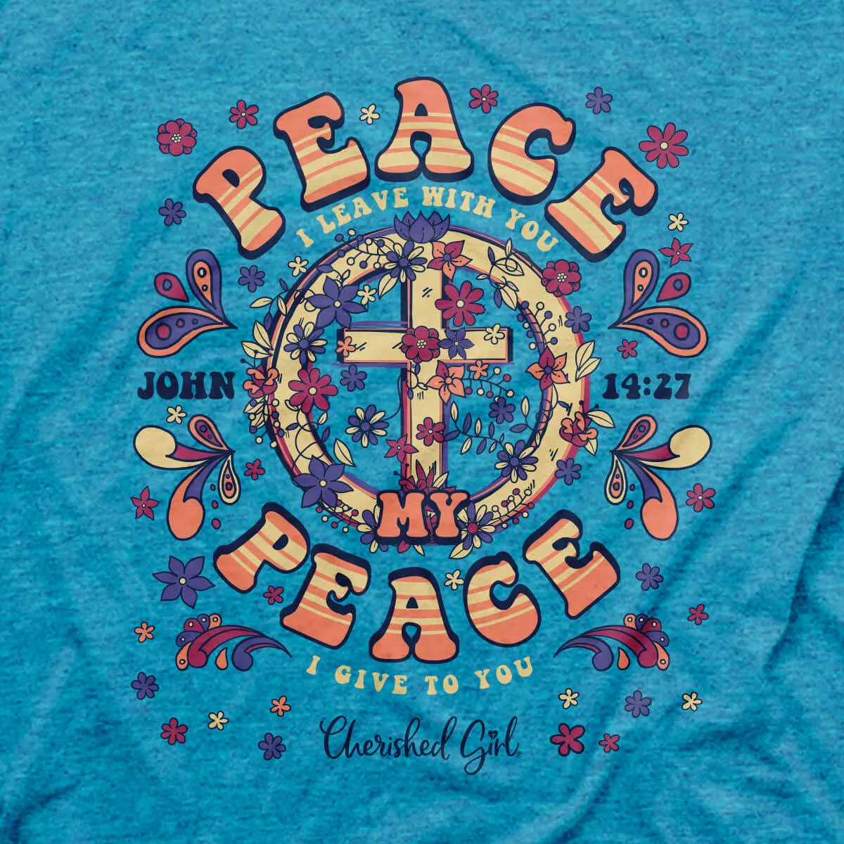 Cherished Girl Womens T-Shirt Peace