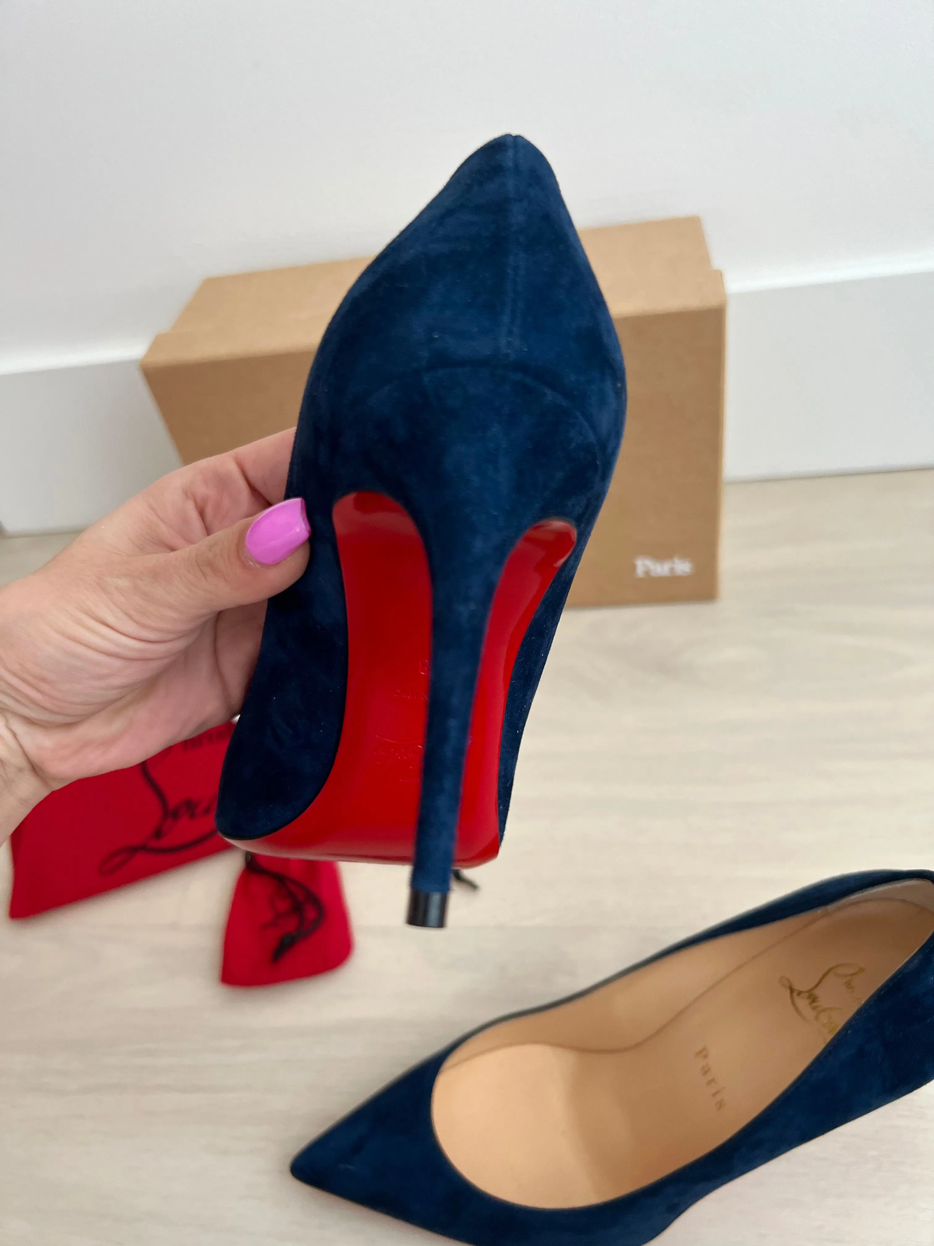 Christian Louboutin Kate 85 Veau Velour Shoes