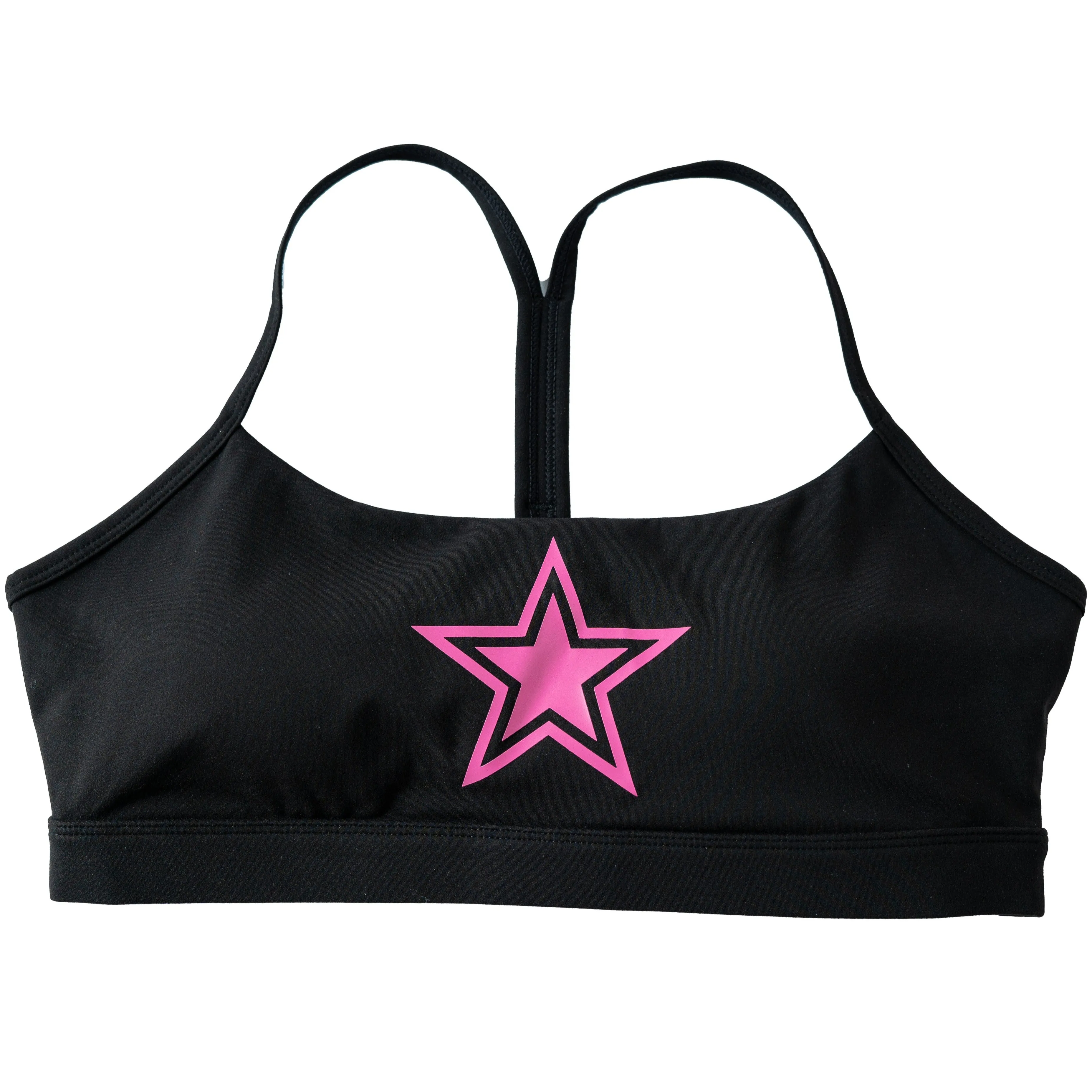 CLASSIC SPORTS BRA STAR BOY - BLACK / PINK