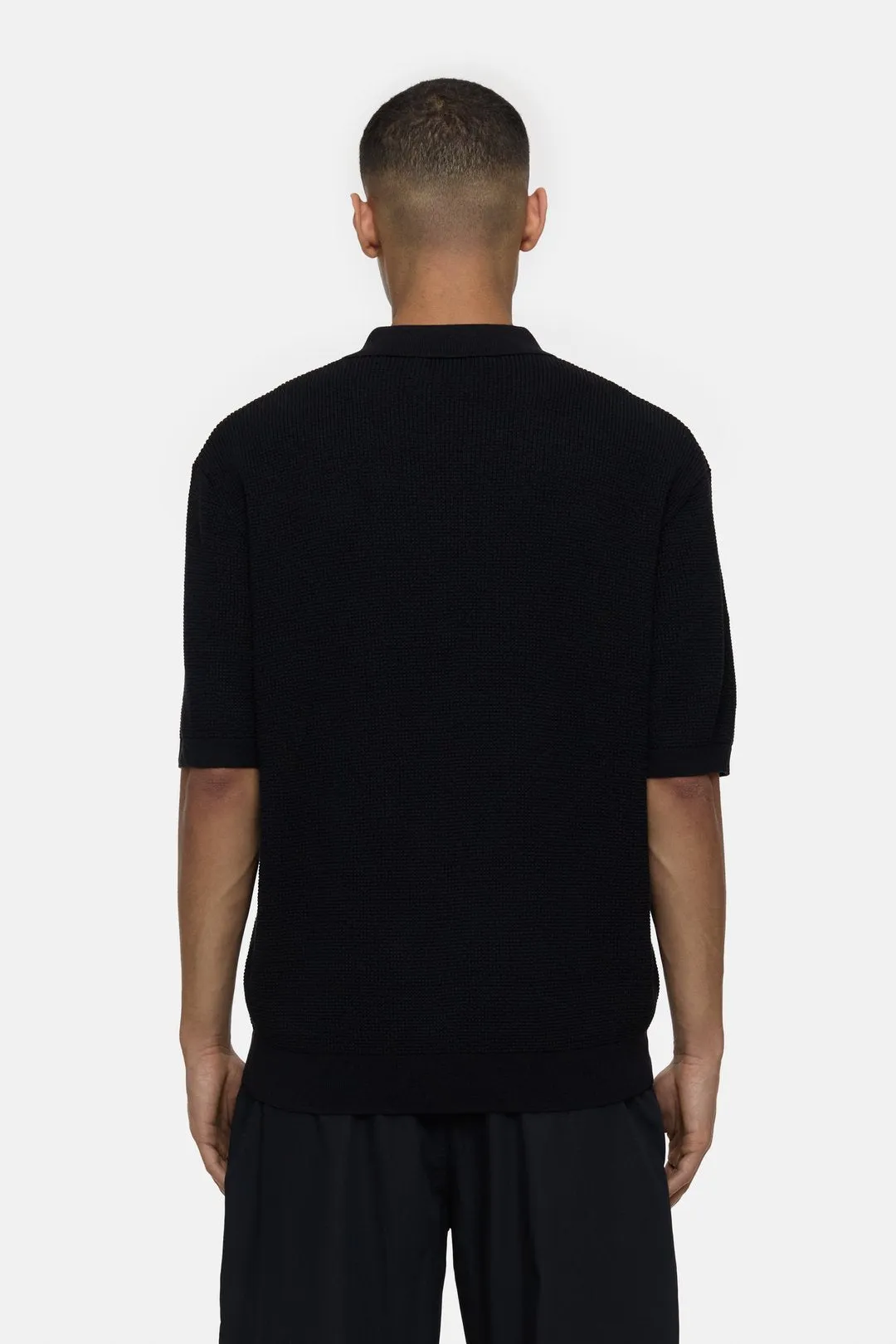 Closed Black Knit Polo