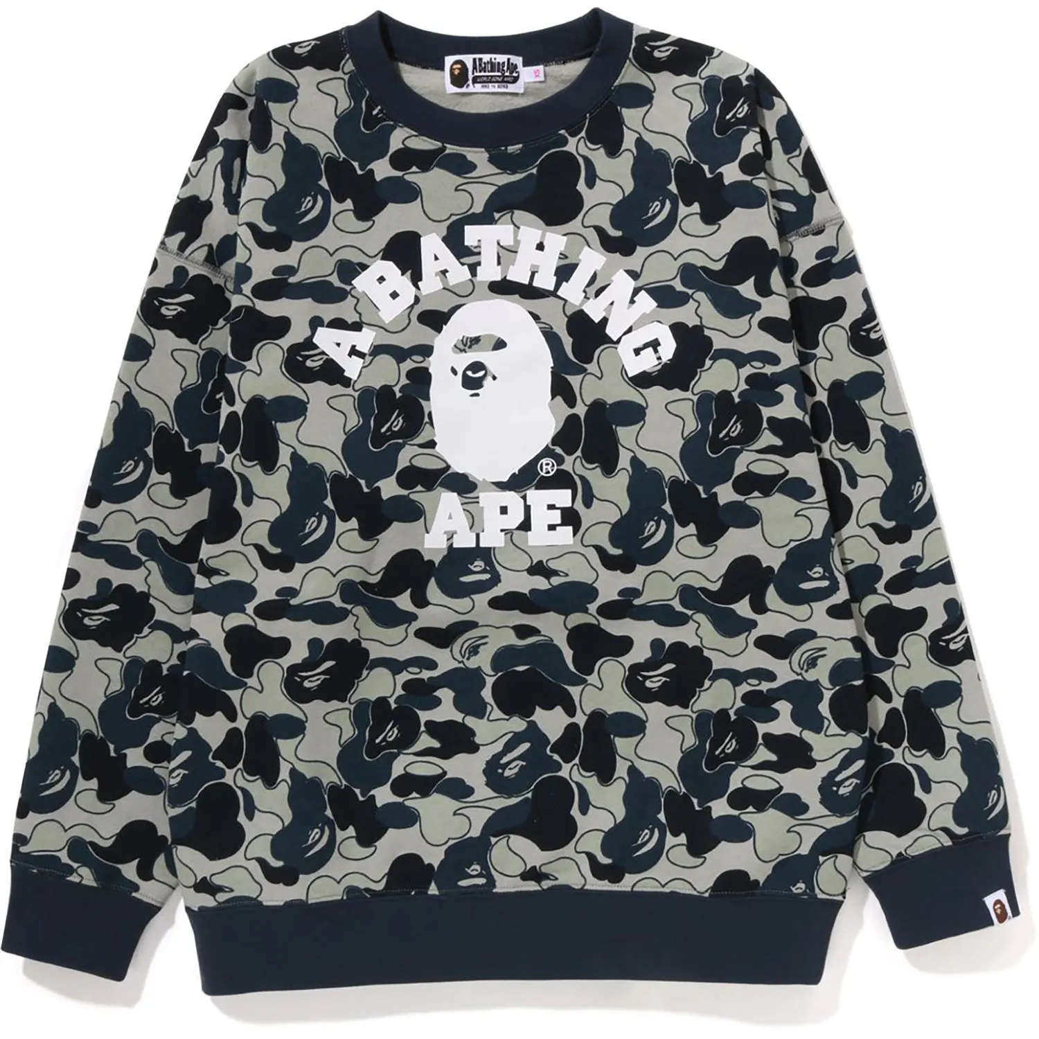 Oversized Women's Crewneck with Cookie Camo and College Design