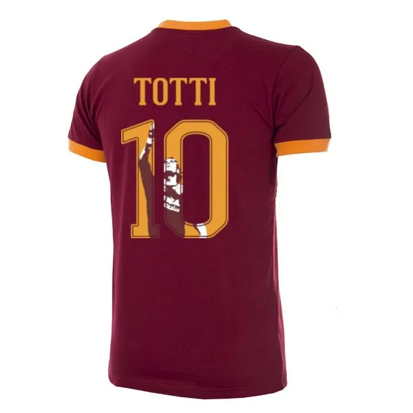 COPA Football - AS Roma Retro Football Shirt 1978-79 + Totti 10 (Photo Style)