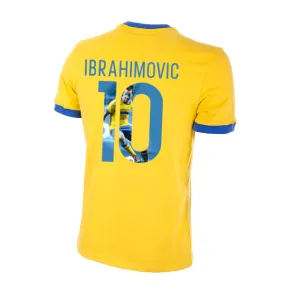 COPA Football - Sweden Retro Football Shirt 1970's + Ibrahimovic 10 (Photo Style)