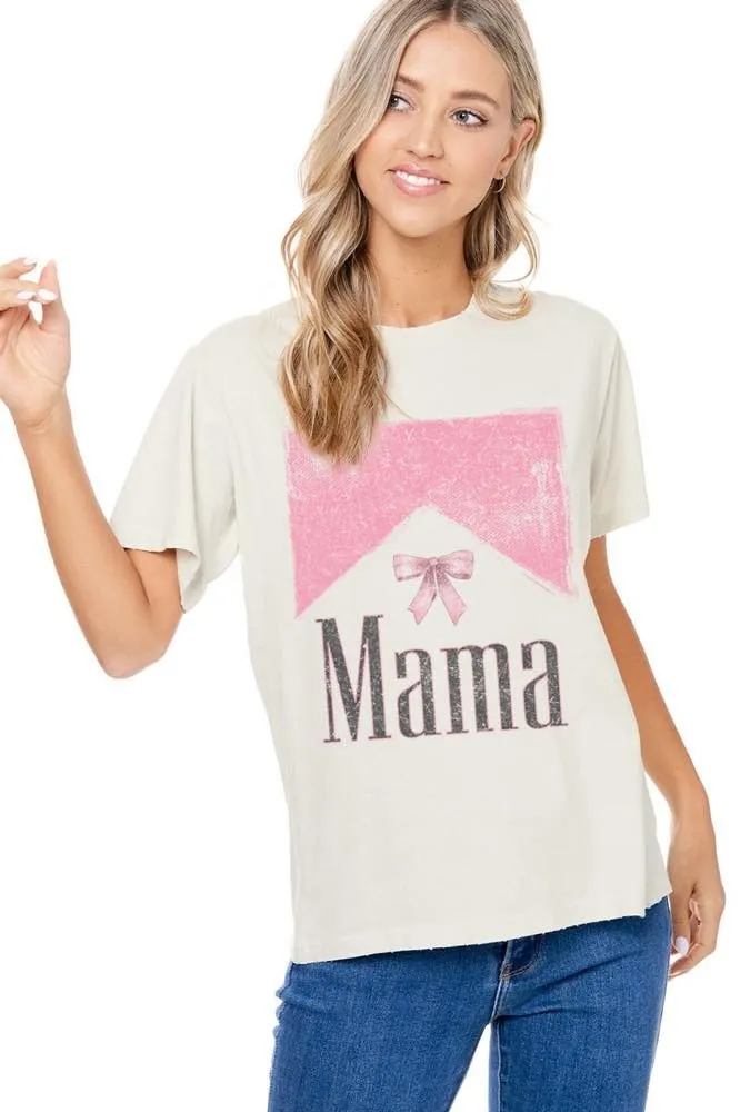 Coquette Ribbon Mama Graphic Tee