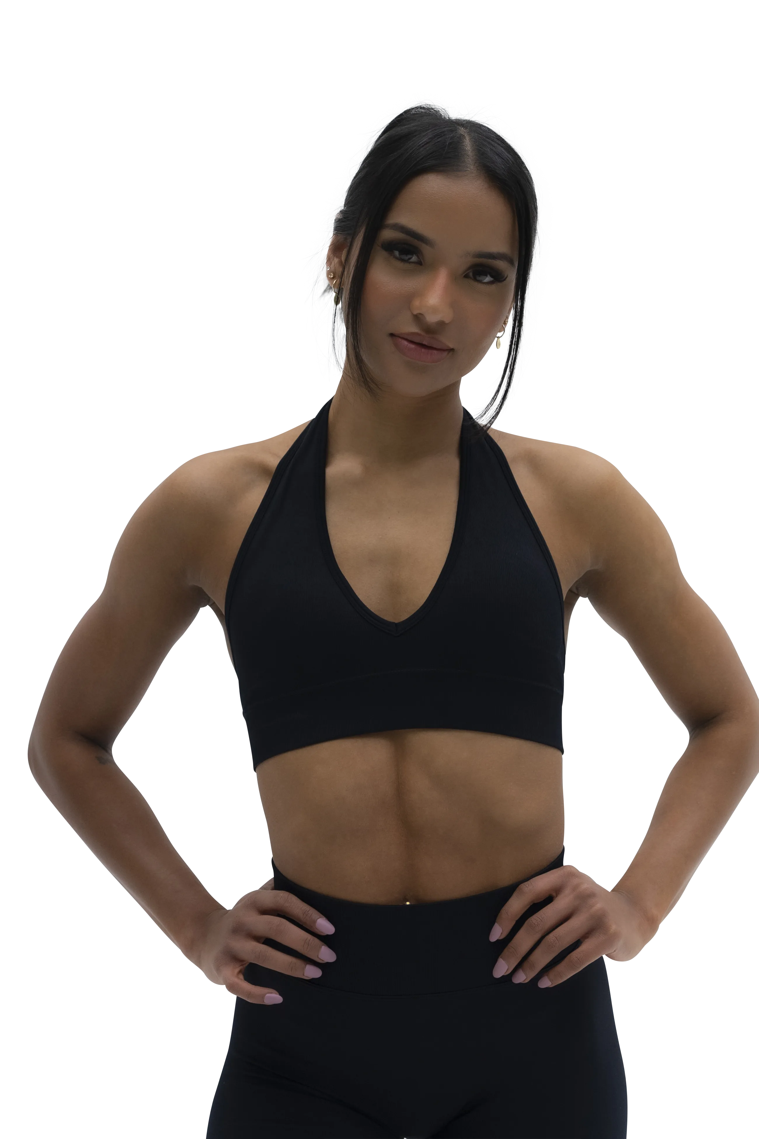 CORE HALTER BRA - MIDNIGHT