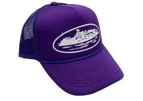 Corteiz Alcatraz Purple Trucker Hat