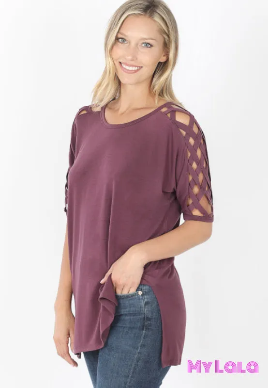 Criss-Cross Shoulder (Eggplant)