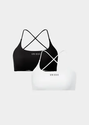 Crossed Back Gym Bra Duo