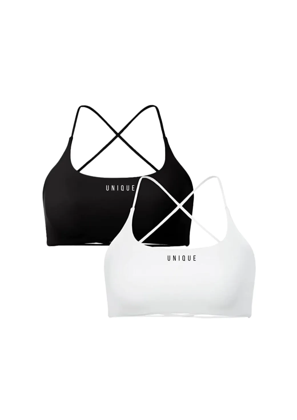 Crossed Back Gym Bra Duo