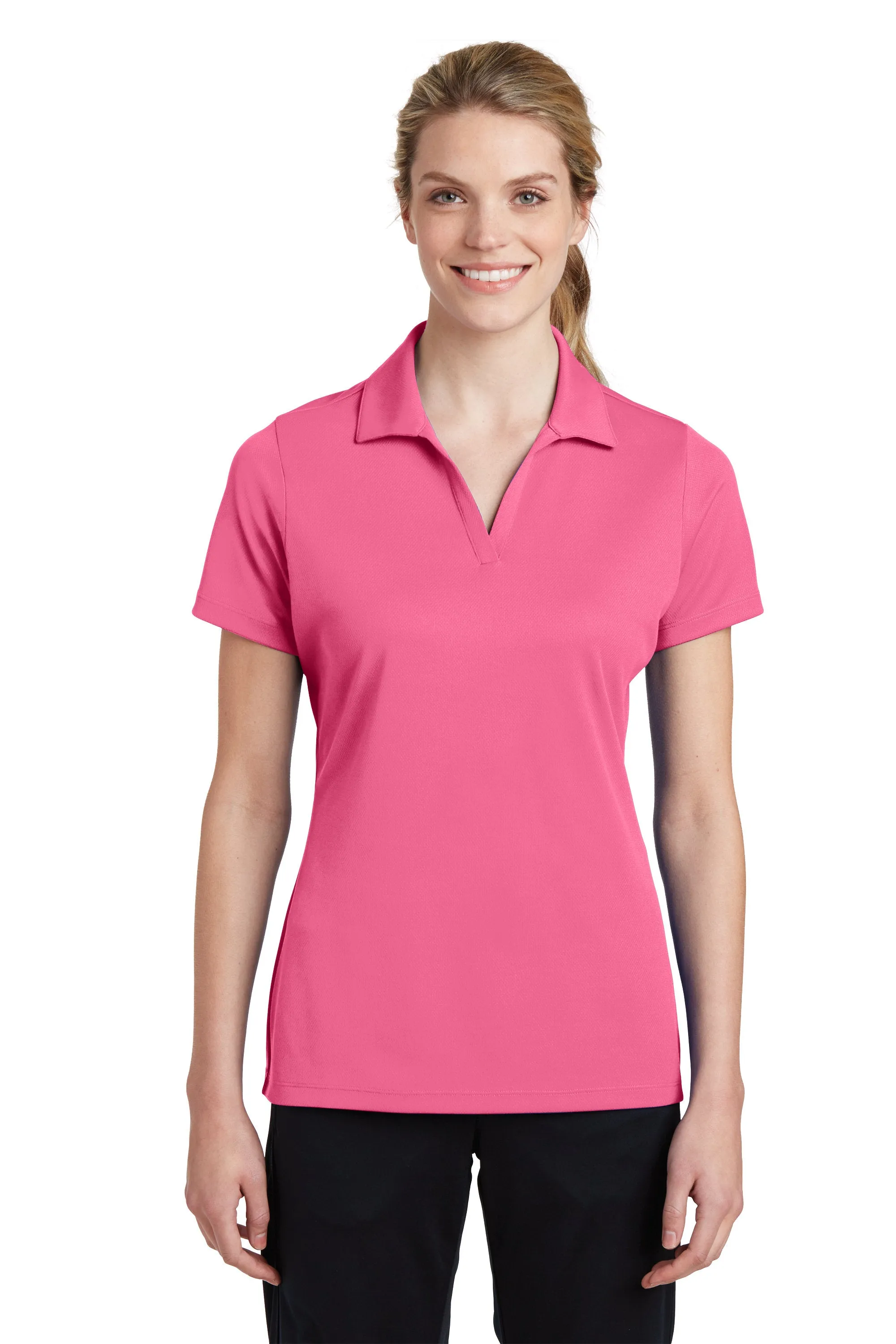 Custom Embroider Ladies Performance Polo Shirt - Moisture Wicking - PosiCharge RacerMesh Polo. LST640