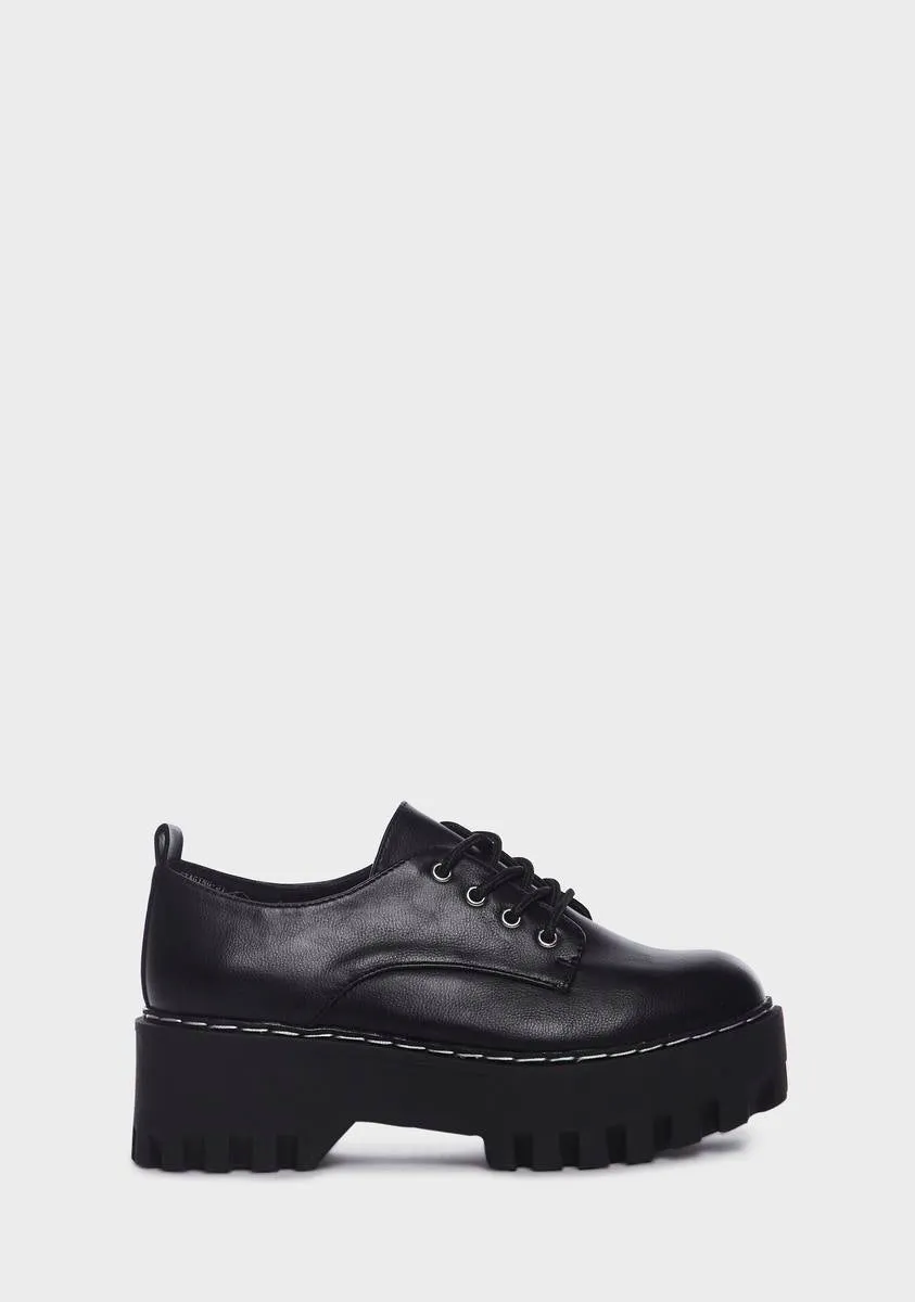 Dark Leather Classic Oxfords for Trading - Shop Now