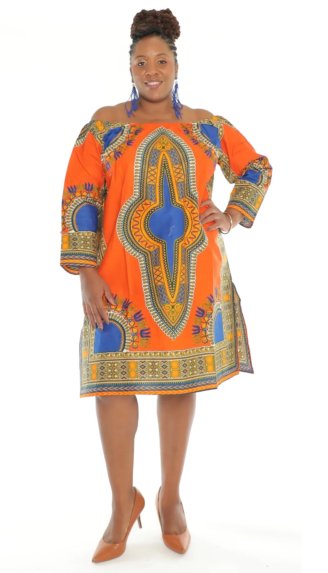 Dashiki Off Shoulder Dress