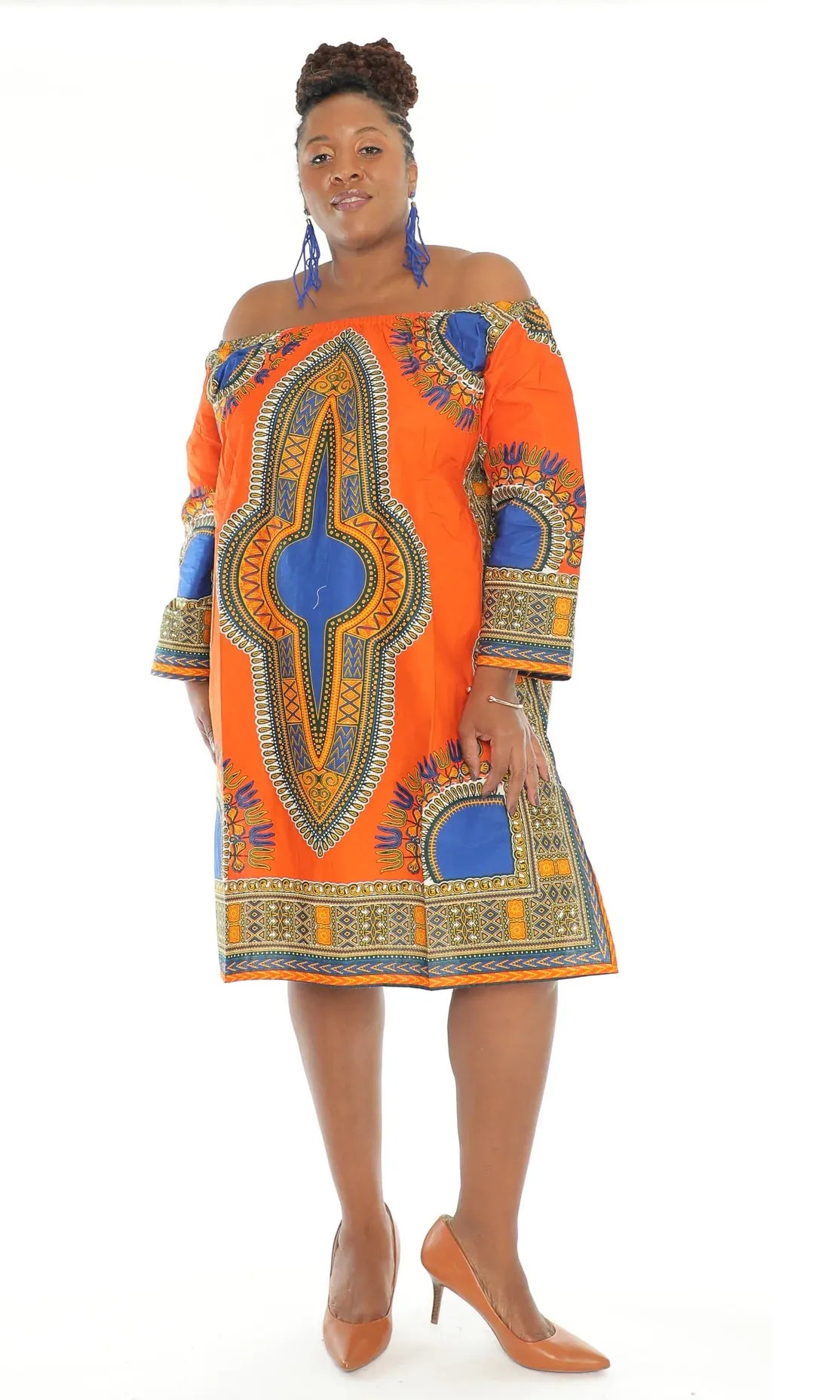 Dashiki Off Shoulder Dress