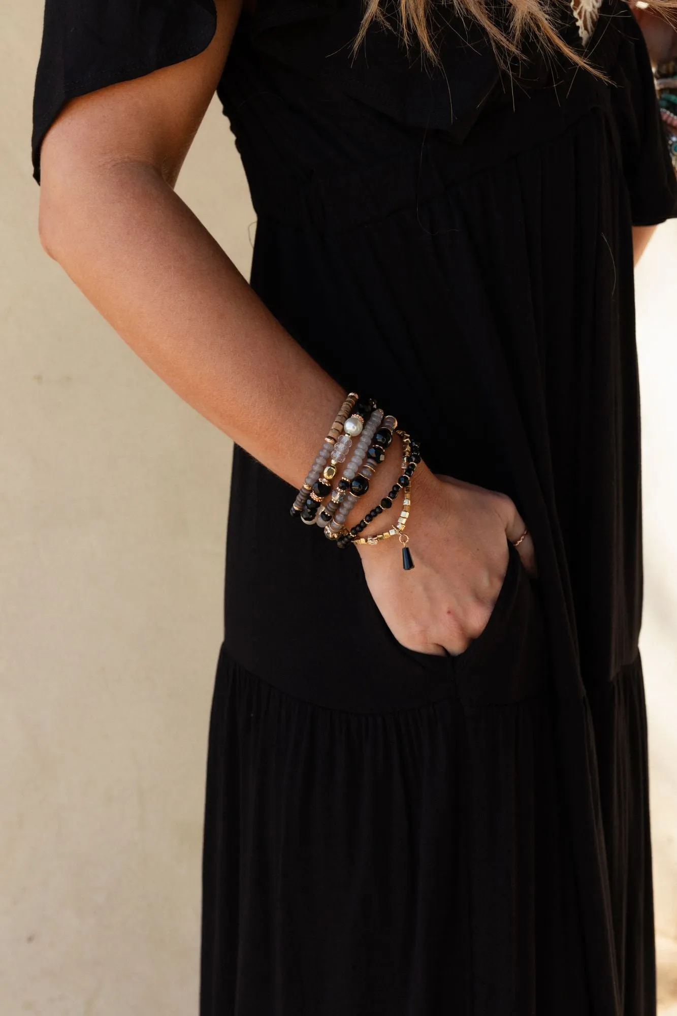 Deena Black Bracelet Set