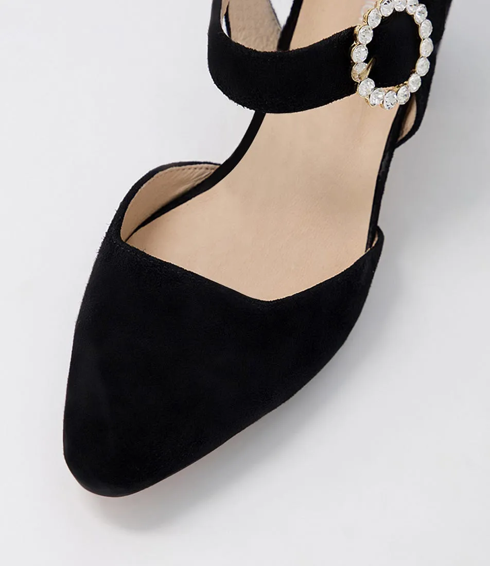 DIANA FERRARI Lilsy Black Suede Heels