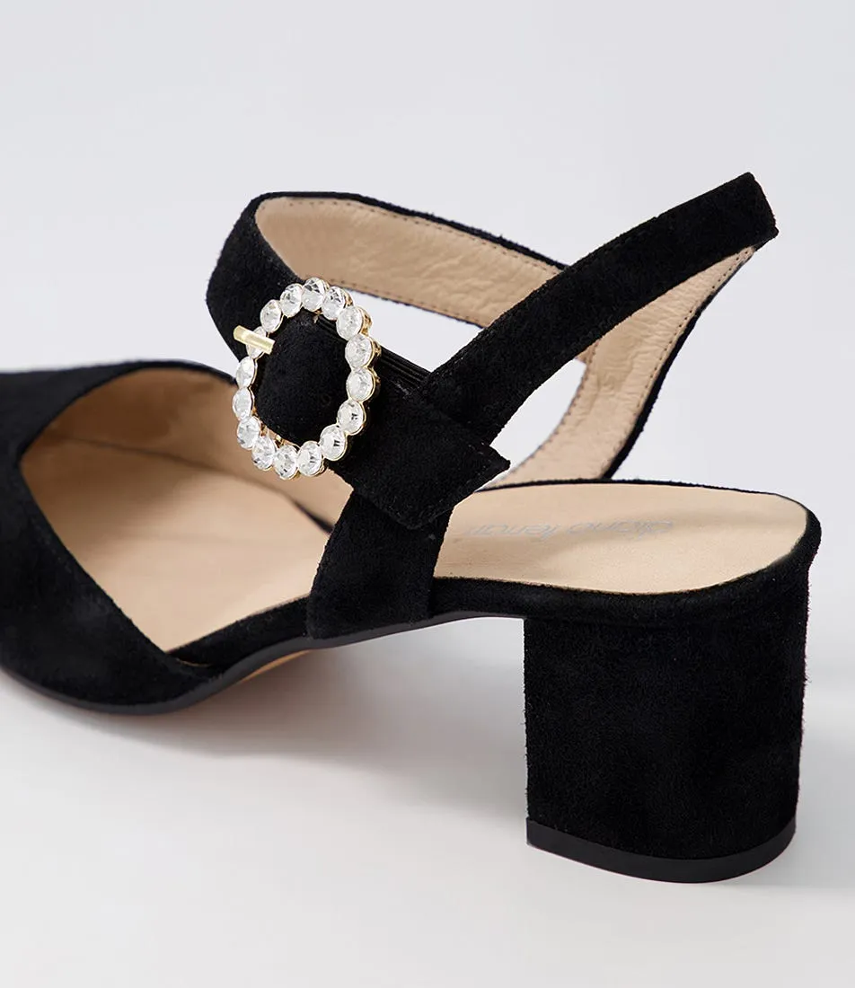 DIANA FERRARI Lilsy Black Suede Heels