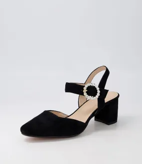 DIANA FERRARI Lilsy Black Suede Heels