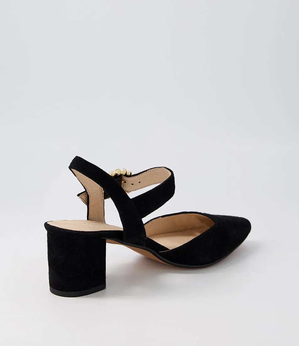 DIANA FERRARI Lilsy Black Suede Heels