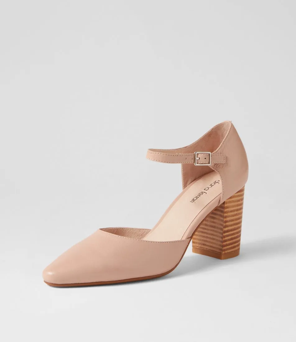 DIANA FERRARI Sergios Dark Nude Natural Leather Heels