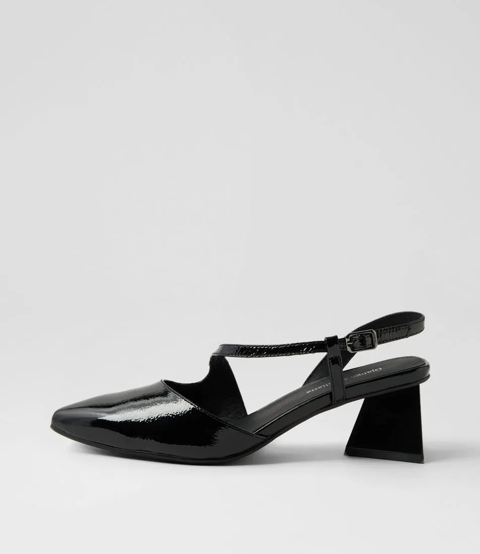 DJANGO & JULIETTE Illers Black Patent Leather Heels