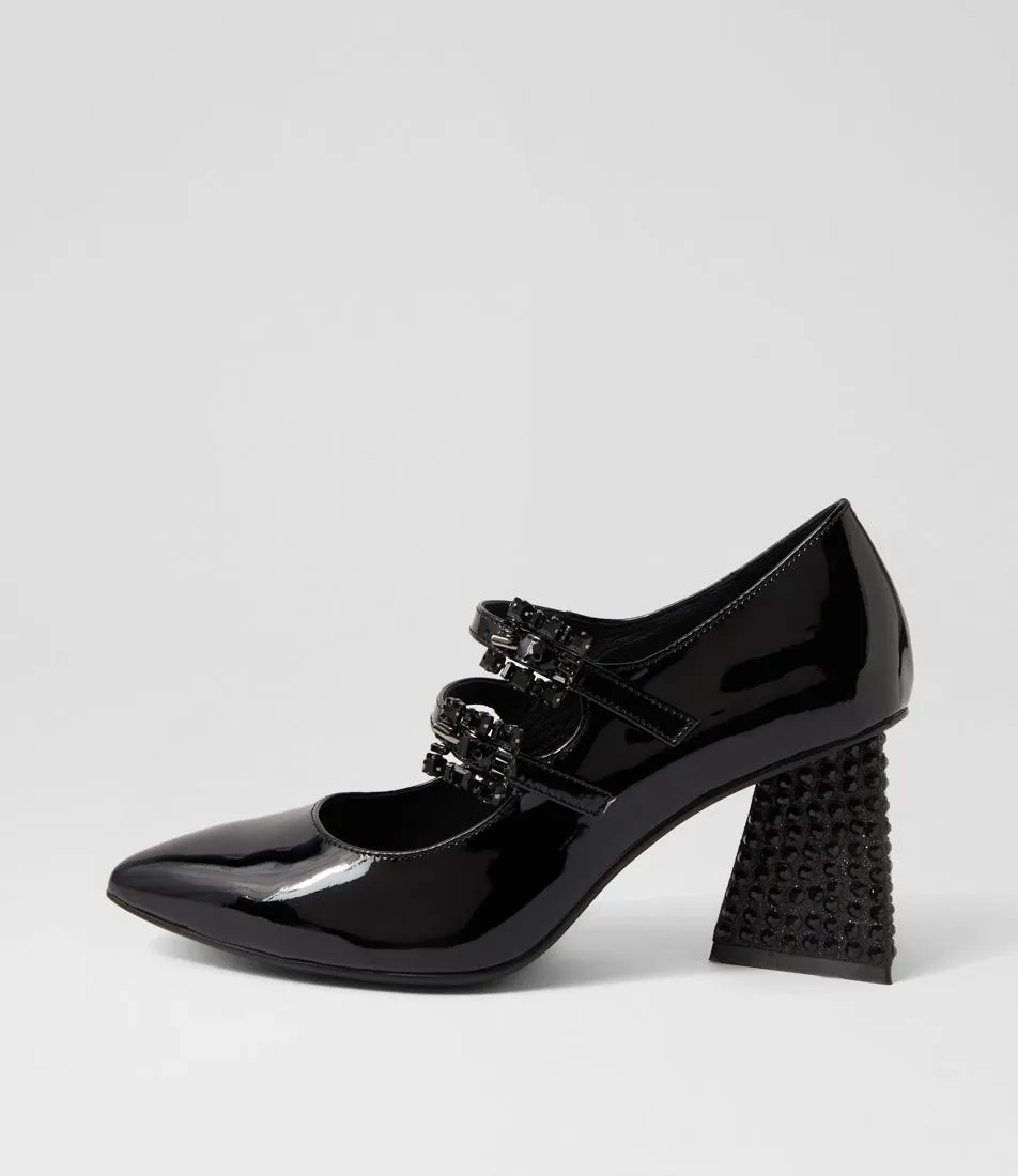 DJANGO & JULIETTE Lucyle Black Patent Leather Heels