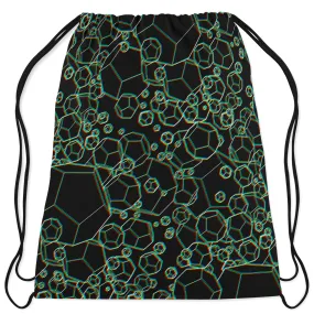 Dodecahedron Madness Glitch Drawstring Bag