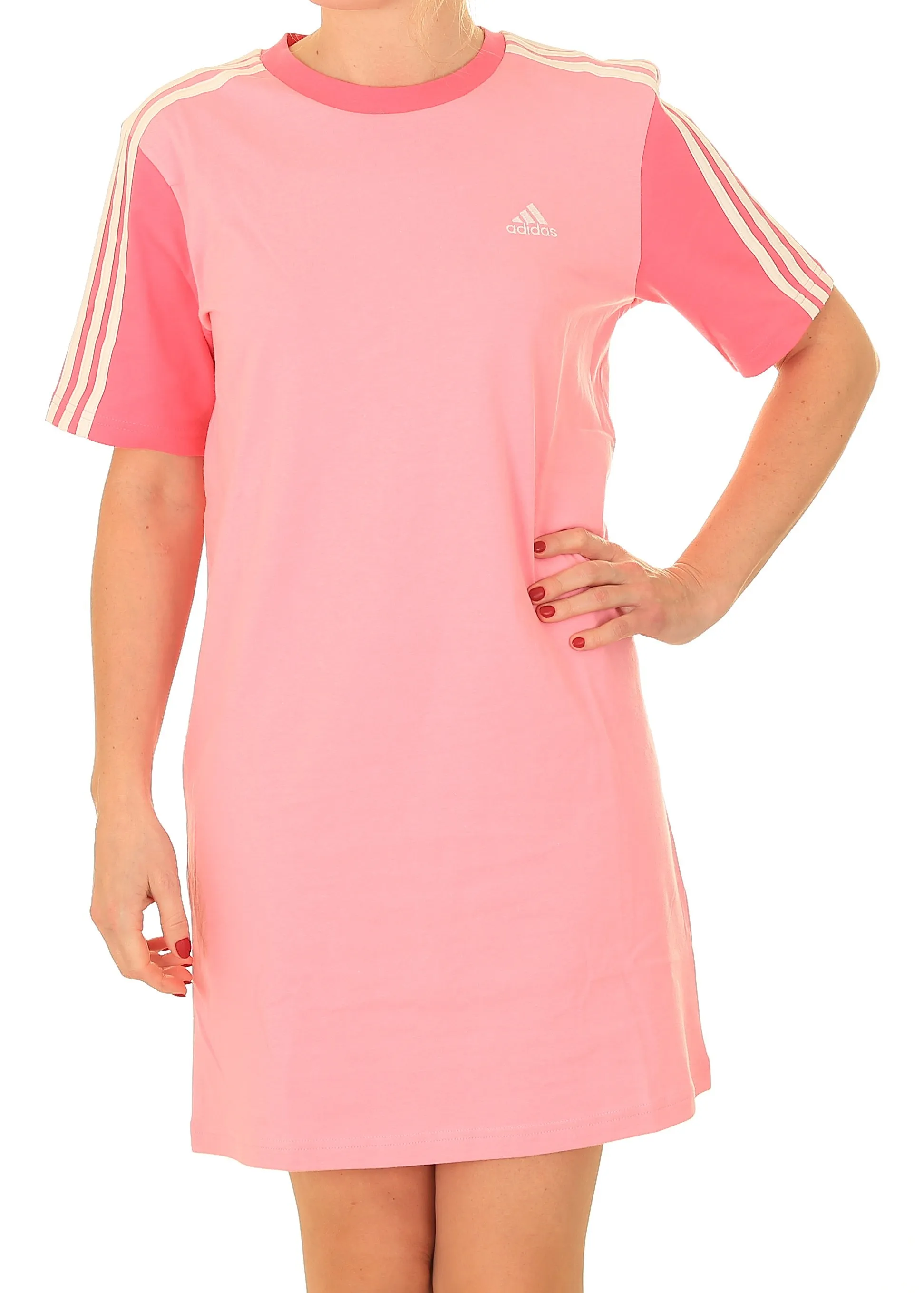 dress adidas Performance 3 Stripes Boyfriend - Bliss Pink - women´s