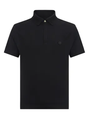 Eco Cotton Piquet Stretch Polo Shirt - Black