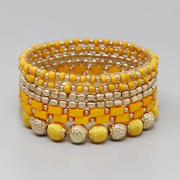 Elastic Beaded Bracelet Collection