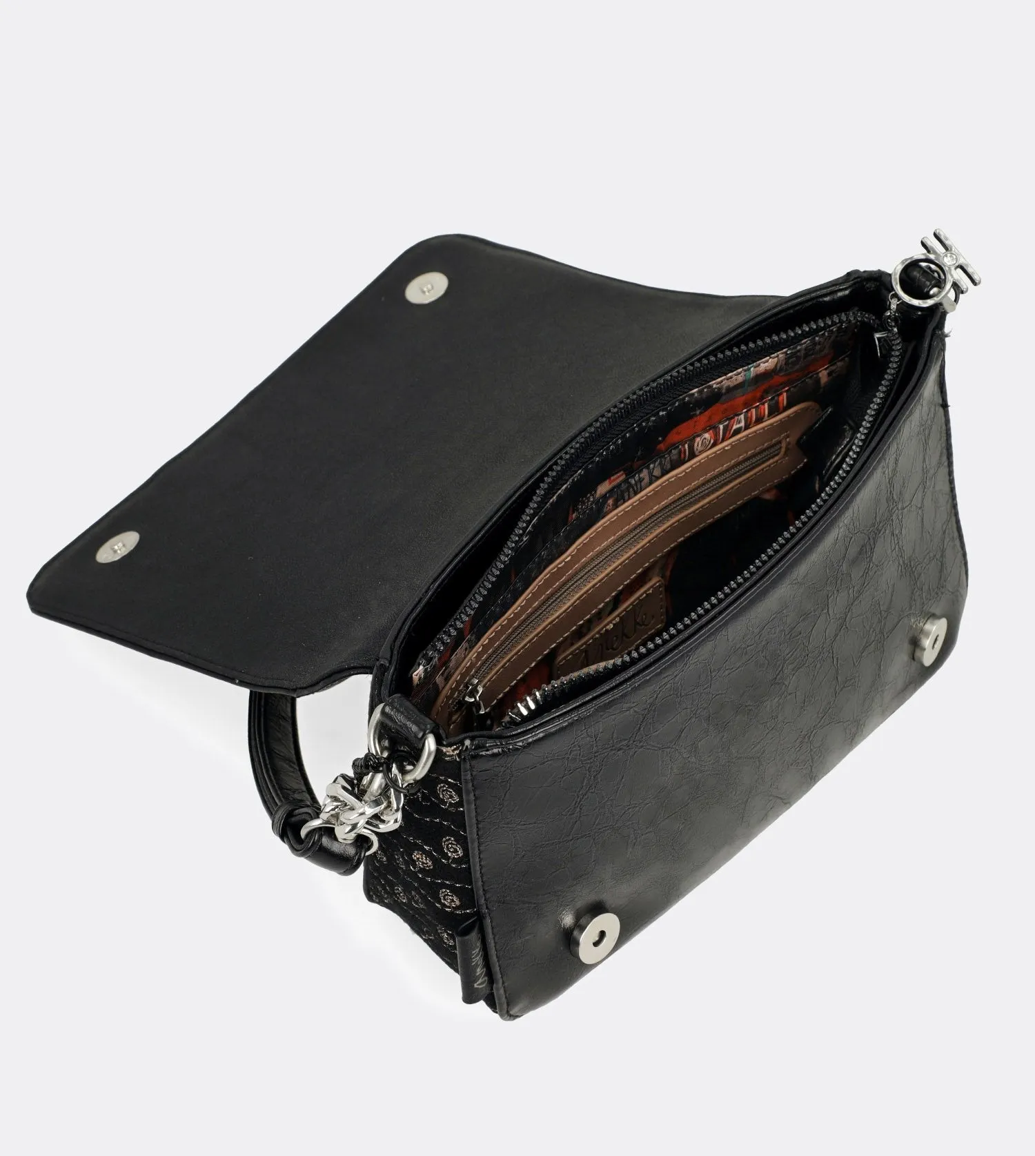 Elegant spirit shoulder bag with a chain strap