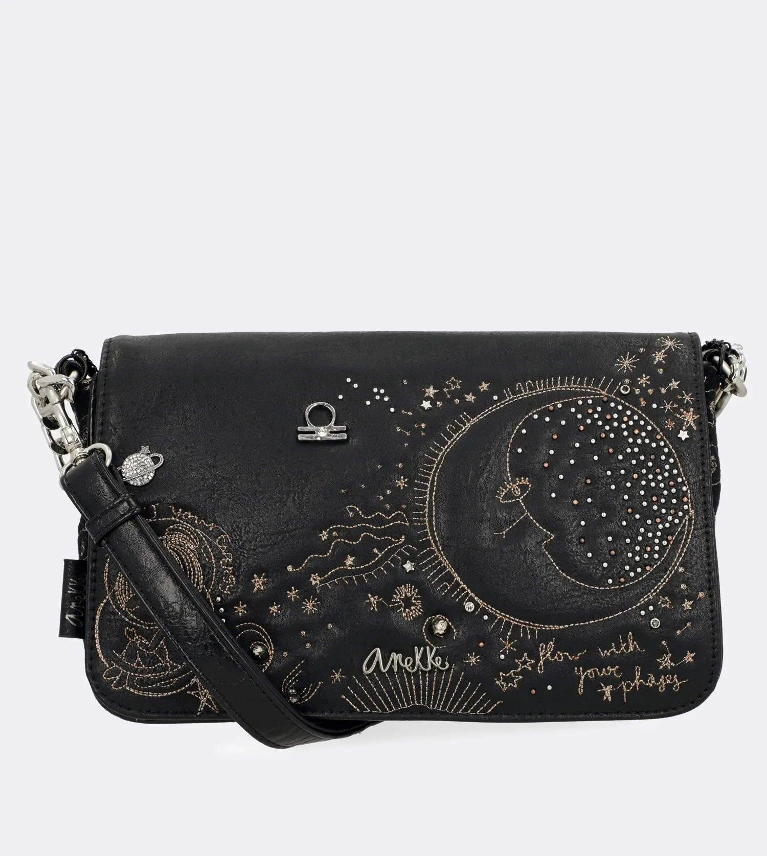 Elegant spirit shoulder bag with a chain strap