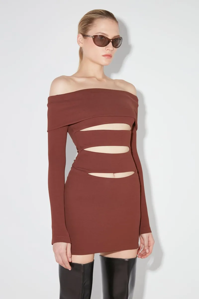 ELENA OFF SHOULDER MINI DRESS