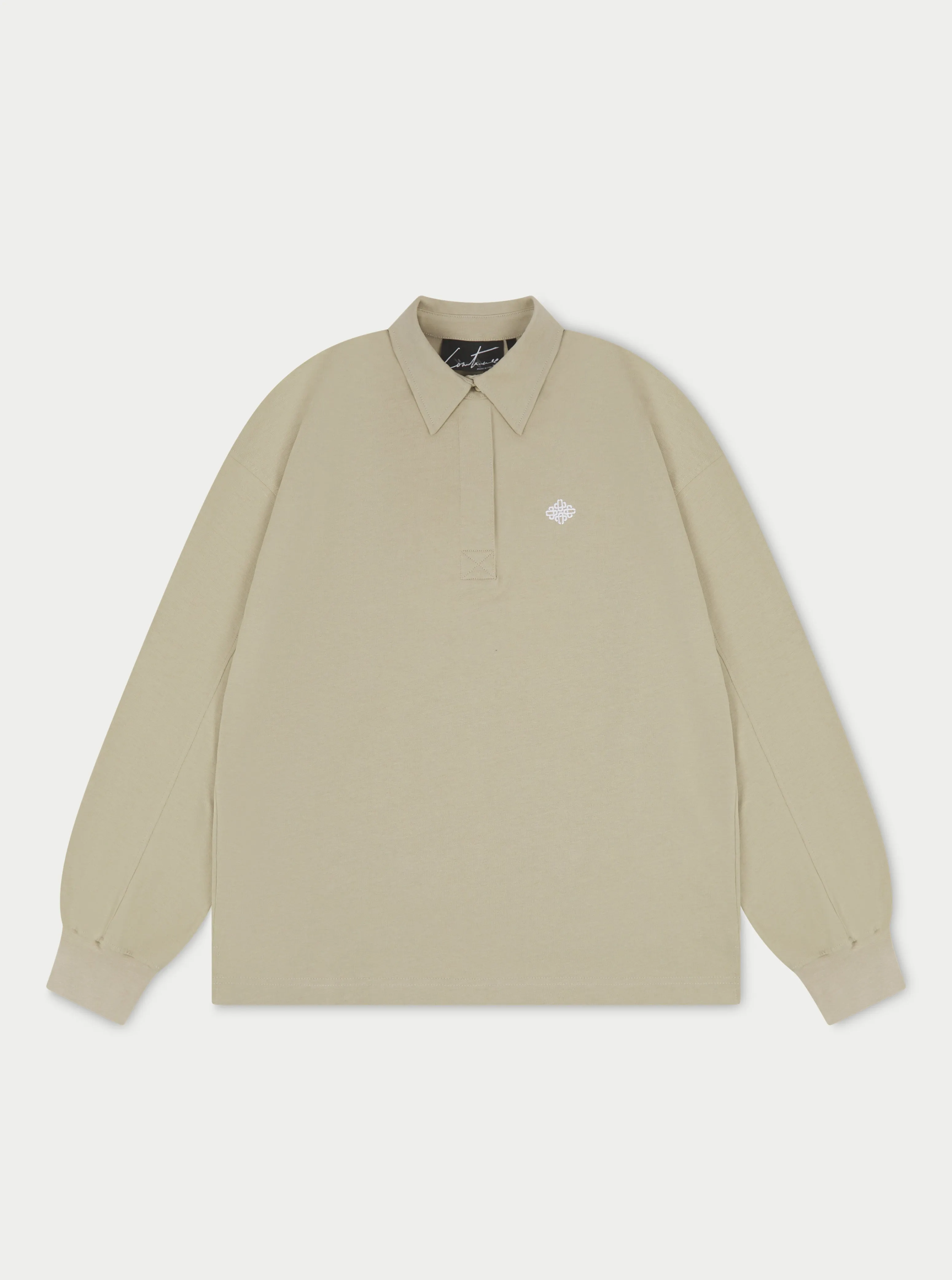 EMBLEM POLO SHIRT - BEIGE