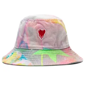 Emotionally Unavailable White Stardust Bucket Hat