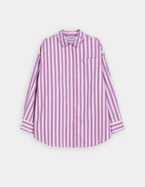 Essentiel Antwerp Elijah Shirt - Purple Striped : L