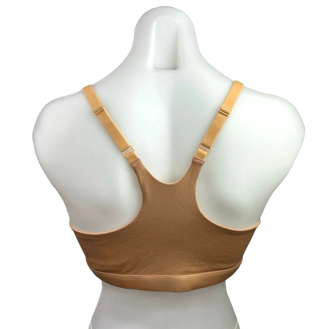 Fabletics Womens Gold Iridescent Metallic Racerback Sports Bra Crop Tank Top M