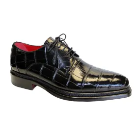 Fennix Gabriel Black Alligator Oxford Shoes for Men