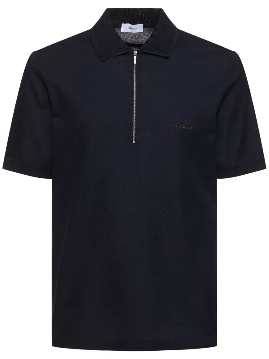 Ferragamo   Cotton piquet polo 