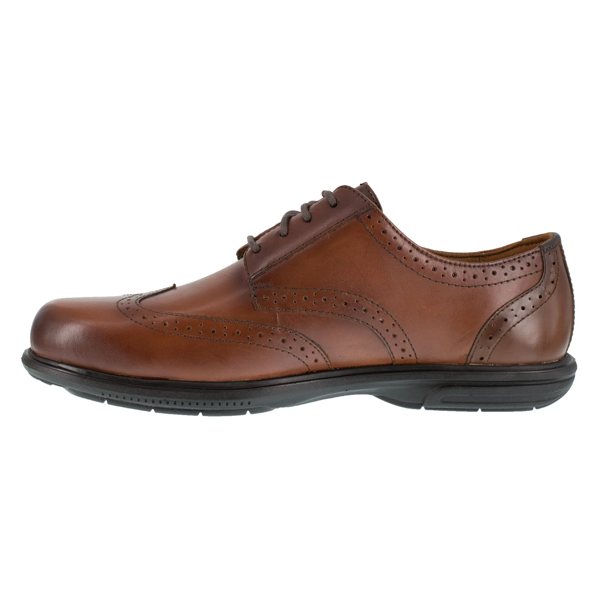 Florsheim Brown Leather Men's Oxfords Loedin ST Wingtip.