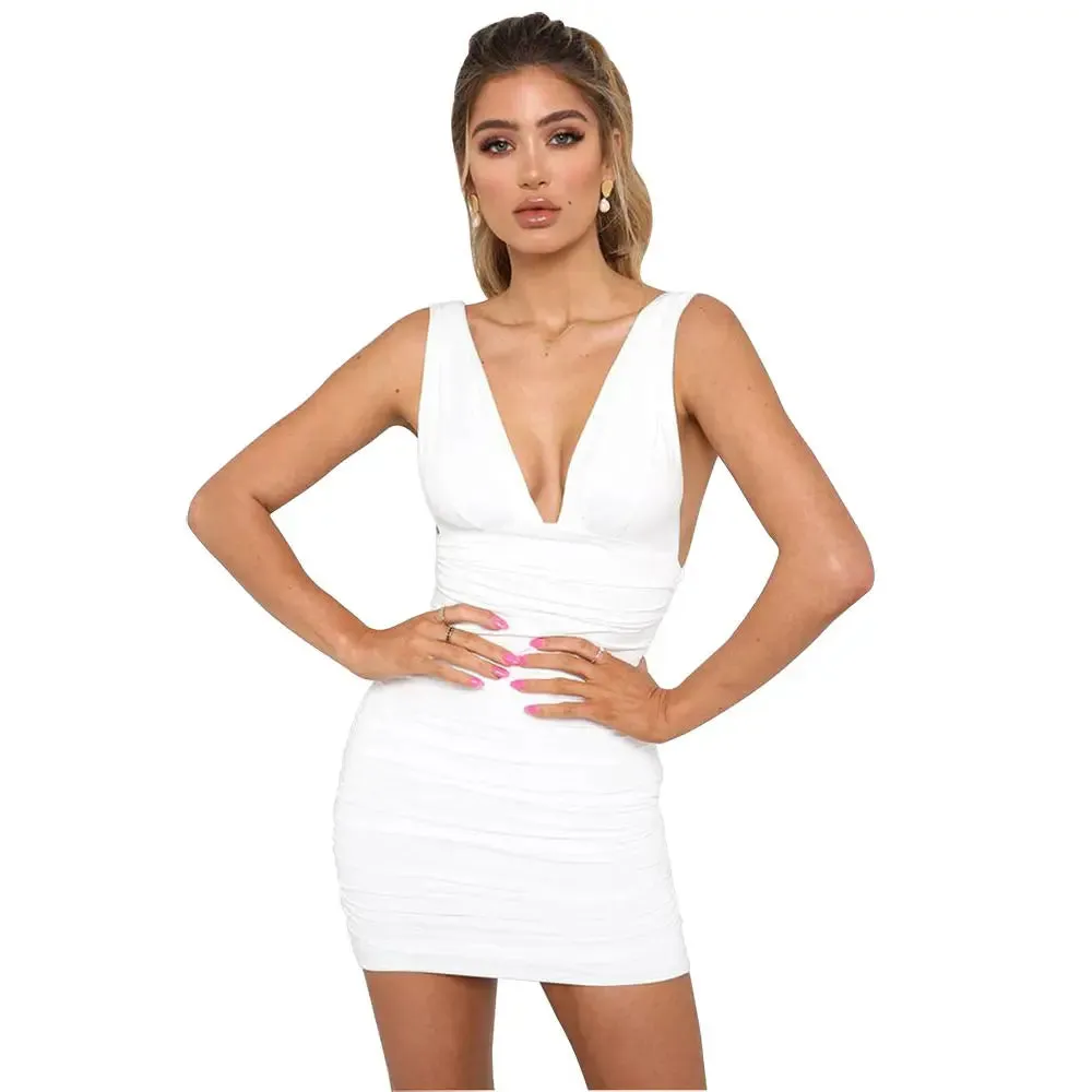 Forefair Sexy Mini Bandage Off Shoulder Dress