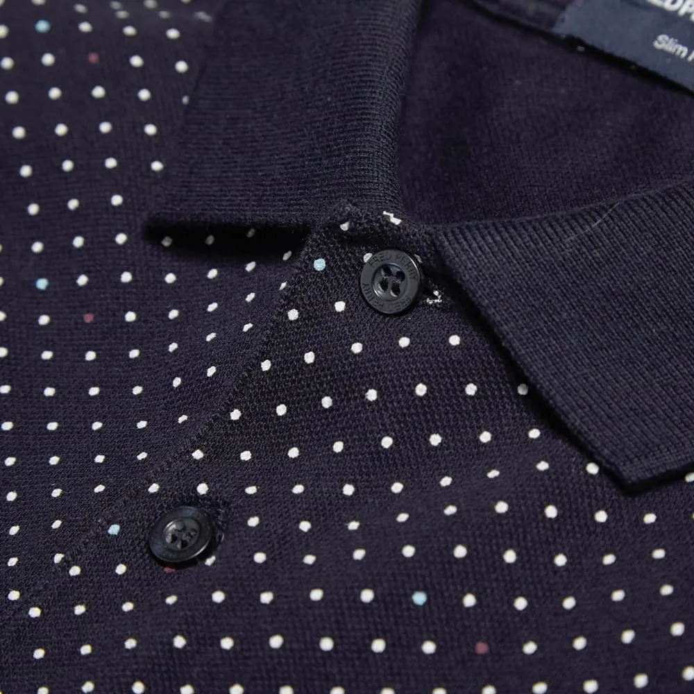 Fred Perry Tipped Dot Polo Navy