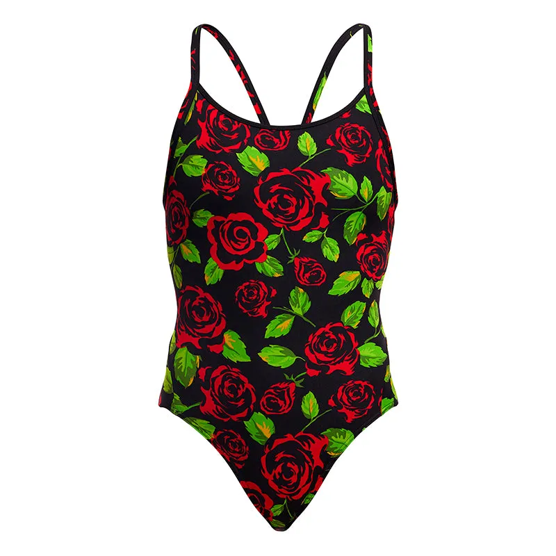 Funkita - Black Rose - Ladies Eco Diamond Back One Piece