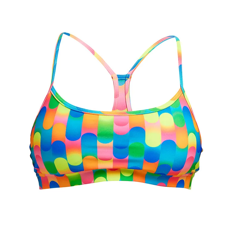 Funkita - Blocked Dotty - Ladies Eco Swim Crop Top