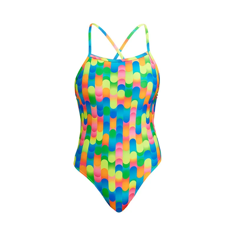 Funkita - Blocked Dotty - Ladies Eco Tie Me Tight One Piece